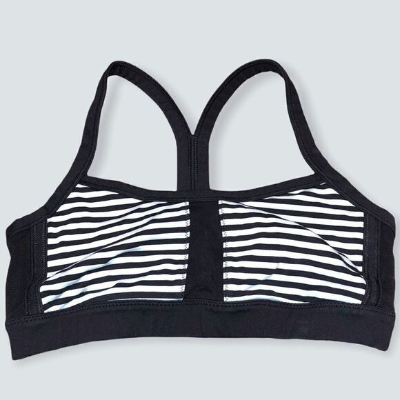 Lululemon Pump It Up Sports Bra Mint Moment Black Stripe Mesh Panels Yoga Run 4 - Picture 2 of 7